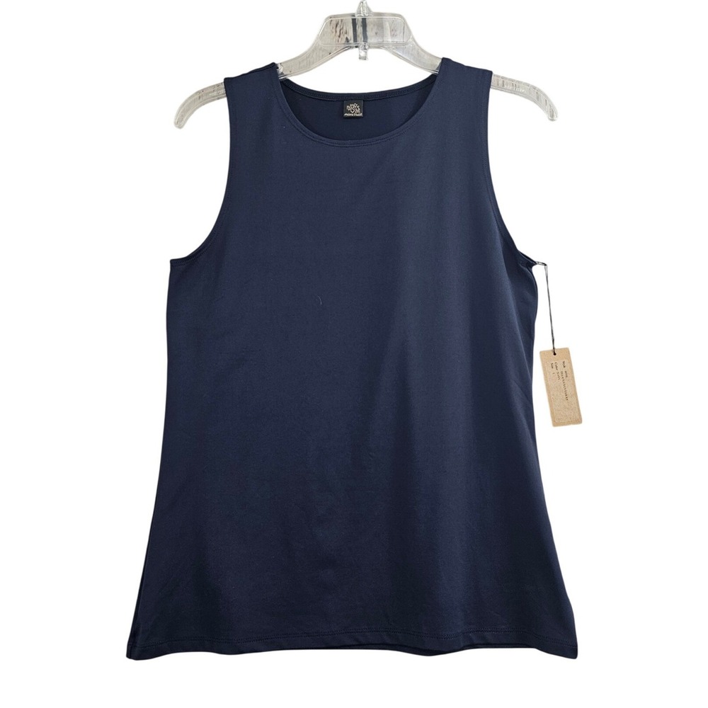 Only Hearts Tank Top Womens Large Navy Solid Delicious Cutaway Sleeveless Shell